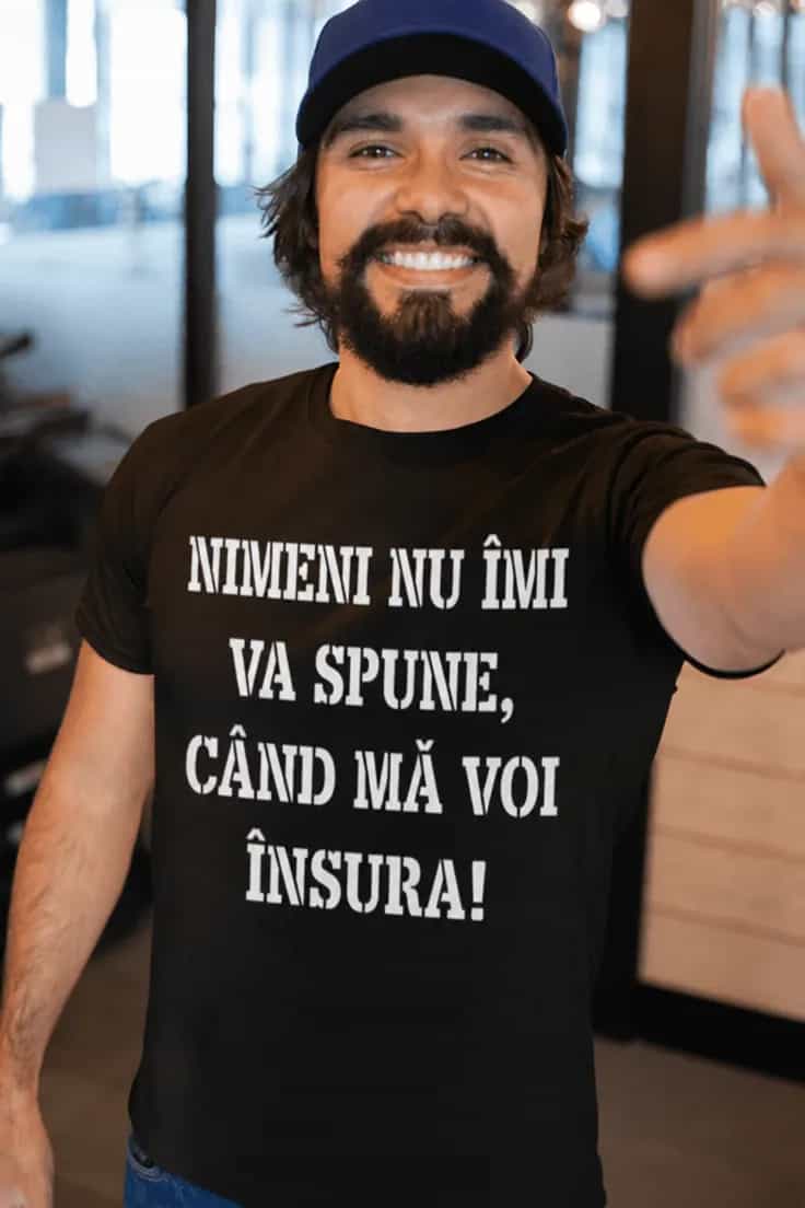 Tricou amuzant Când mă însor – NIMENI NU ÎMI