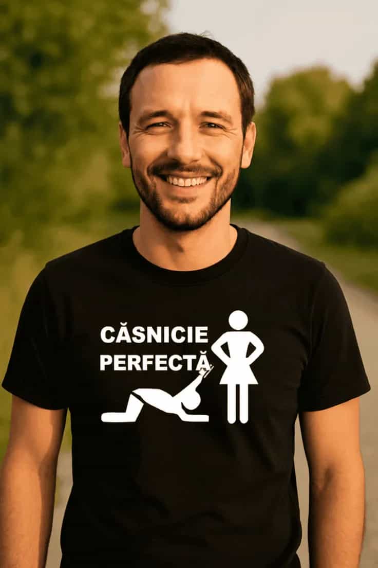 Tricou amuzant Căsnicie perfectă – CĂSNICIE PERFECTĂ