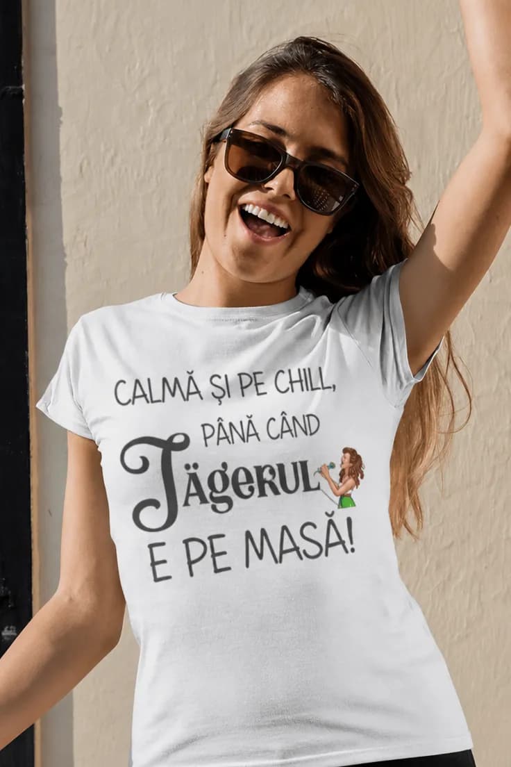 Tricou amuzant Calmă până apare Jägerul