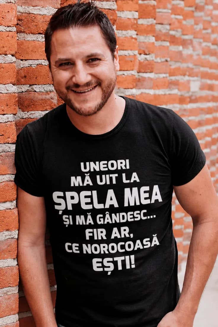 Tricou amuzant Ce norocoasă ești cu nume personalizat