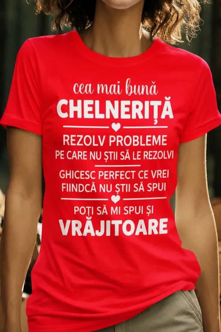 Tricou amuzant cea mai bună chelneriță