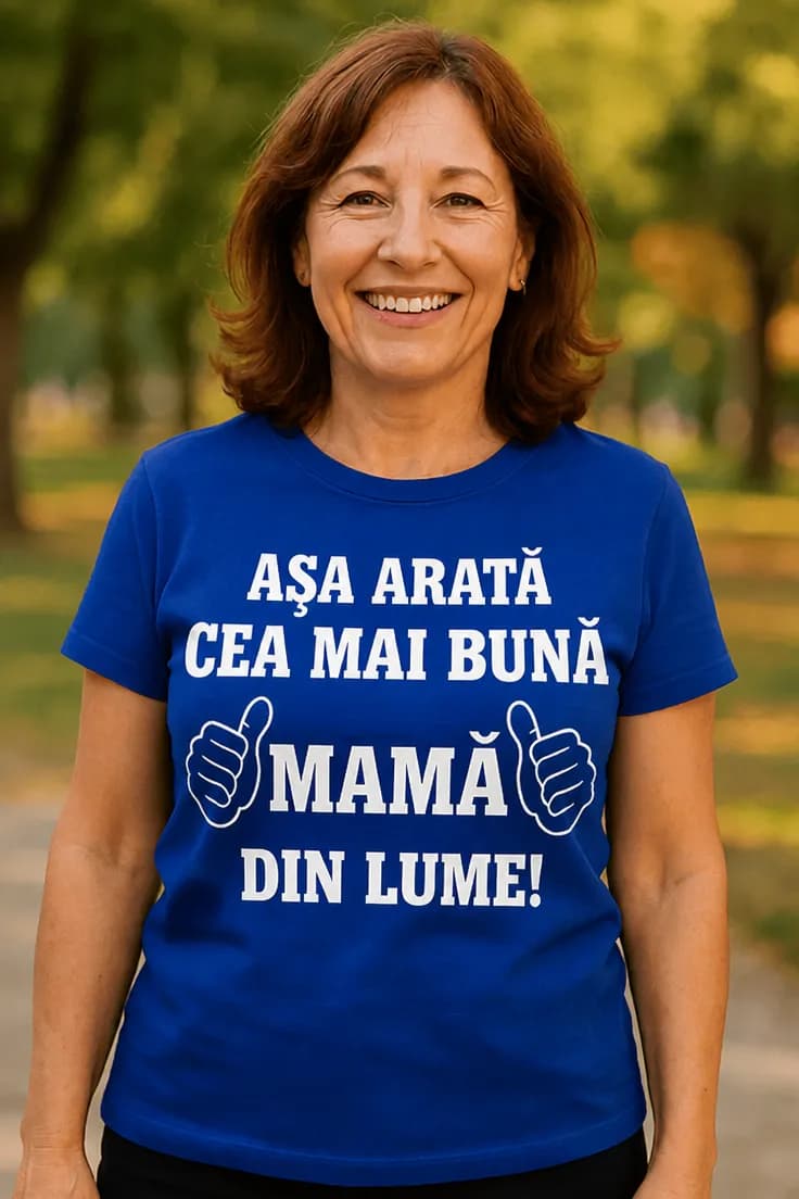 Tricou amuzant Cea mai bună mamă cu inscripție la alegere