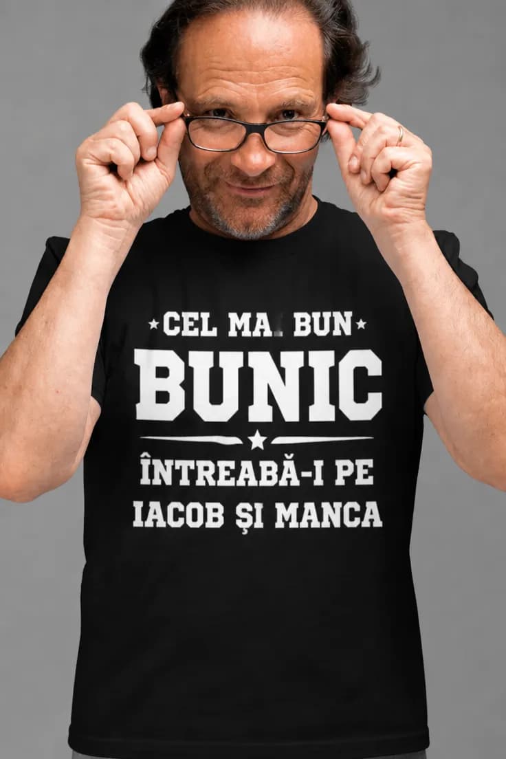 Tricou amuzant Cel mai bun bunic cu nume personalizat