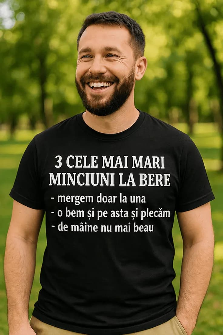 Tricou amuzant Cele mai mari minciuni la bere