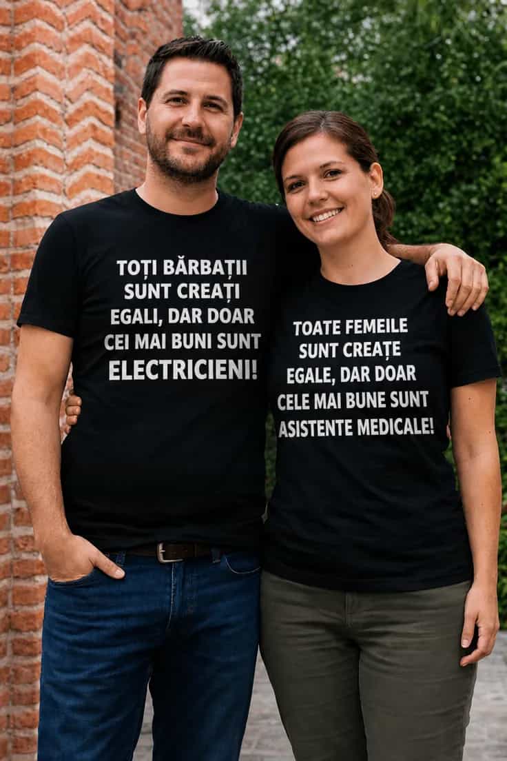 Tricou amuzant Creați egali profesie personalizată