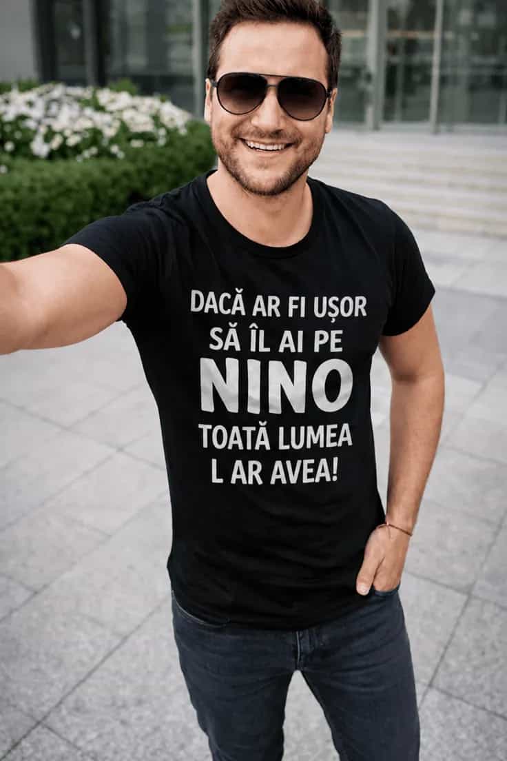 Tricou amuzant cu nume personalizat - DACĂ AR FI UȘOR