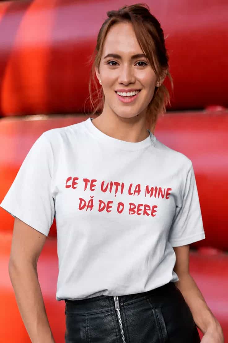 Tricou amuzant Dă de o bere