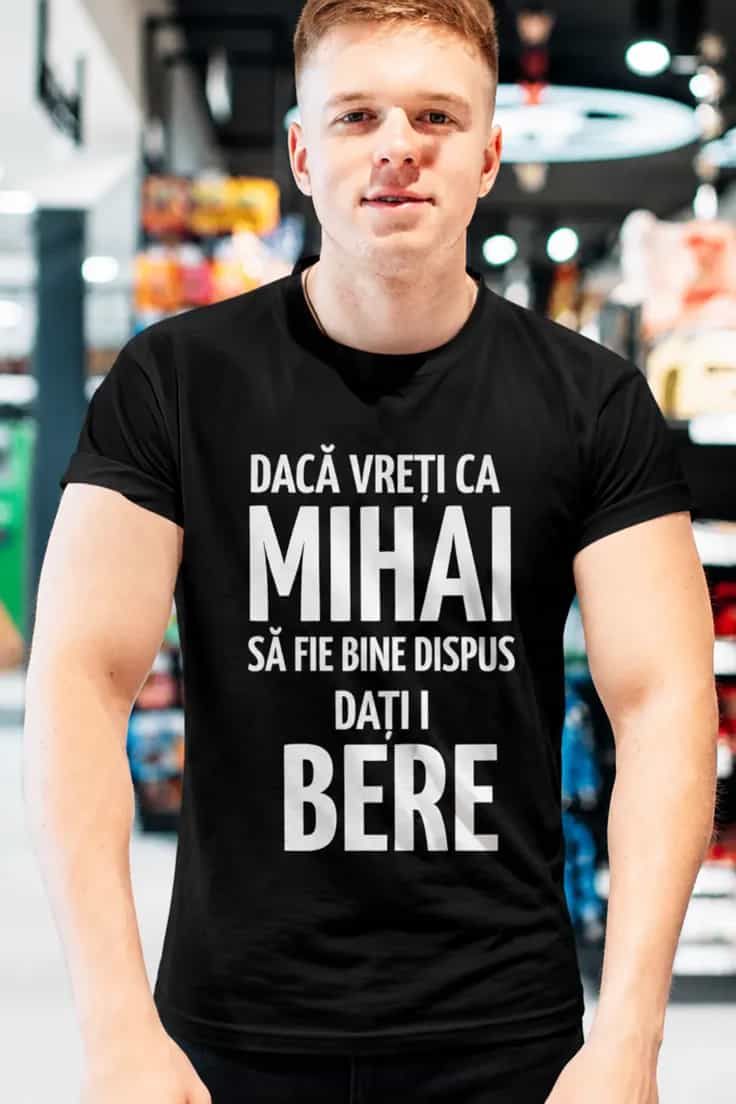 Tricou amuzant dați bere cu nume personalizat