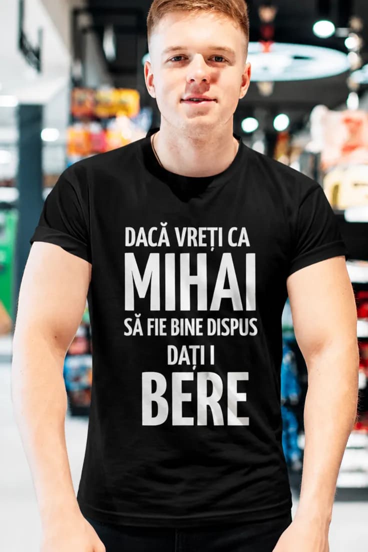 Tricou amuzant dați bere cu nume personalizat