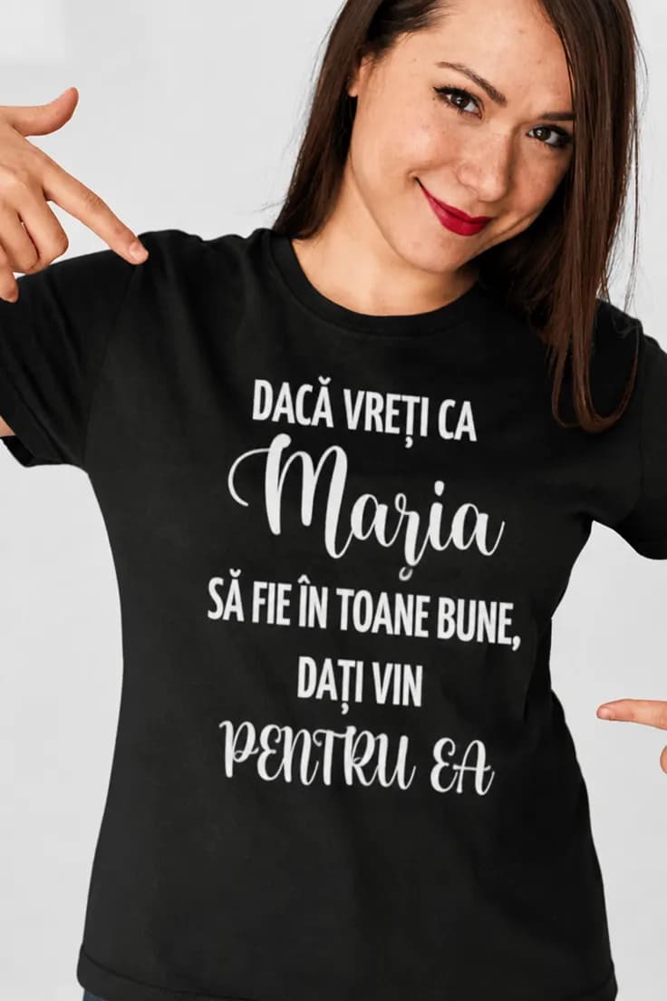 Tricou amuzant Dați vin cu nume personalizat