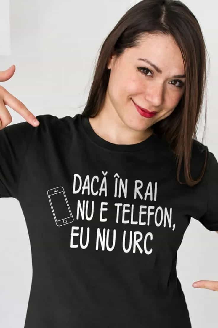 Tricou amuzant Dacă în rai nu e telefon