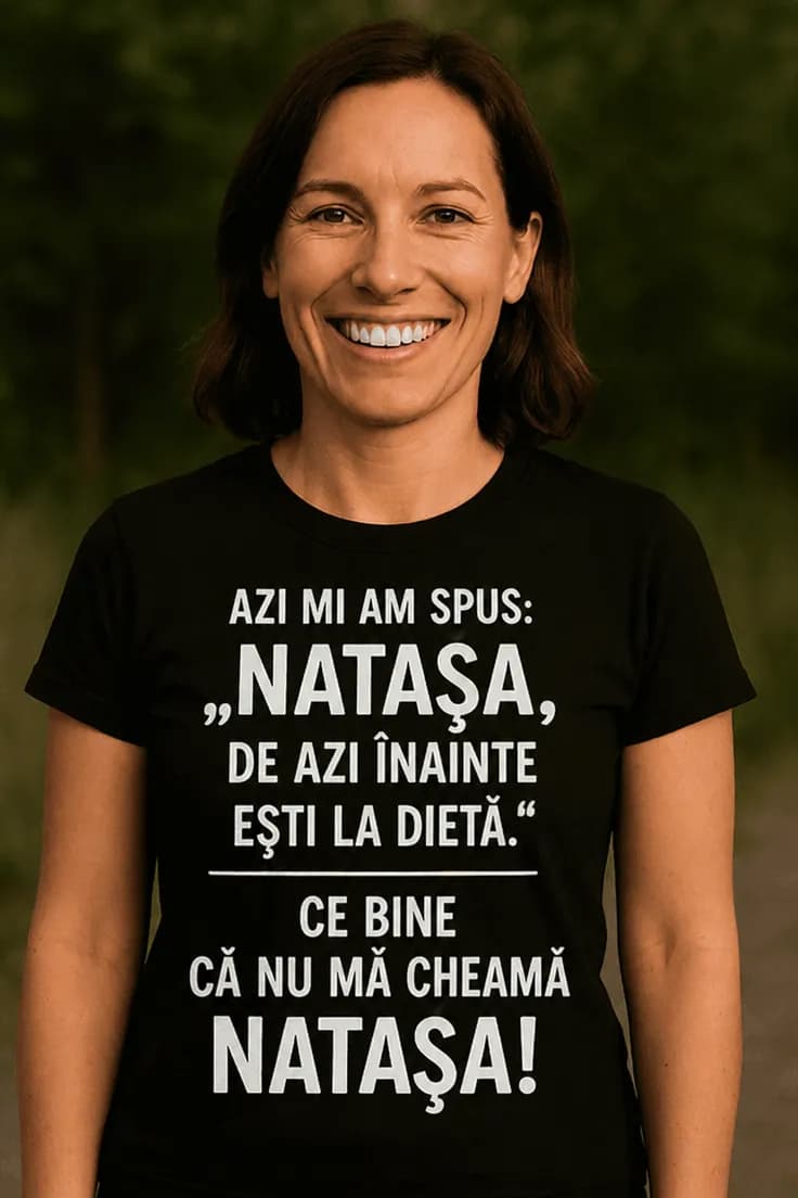 Tricou amuzant Dietă cu nume personalizat - AZI MI