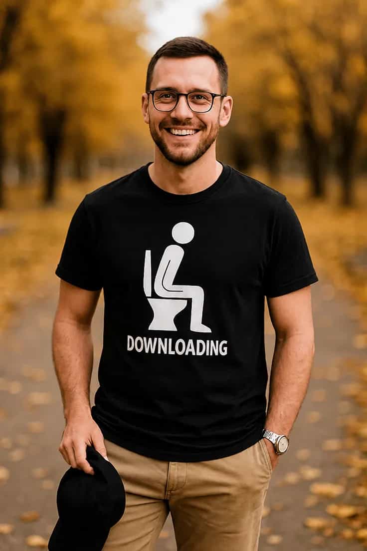 Tricou amuzant Downloading – DOWNLOADING