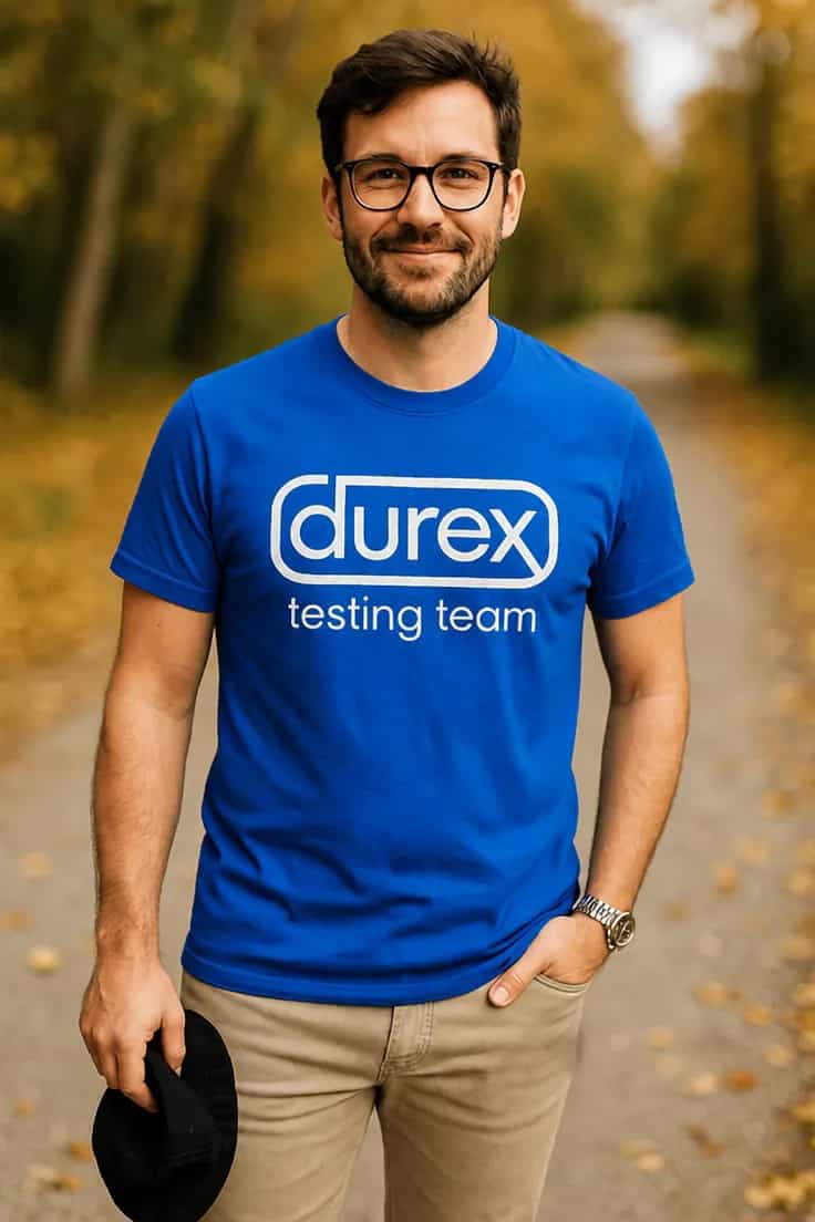 Tricou amuzant Echipa de testare Durex - (durex)