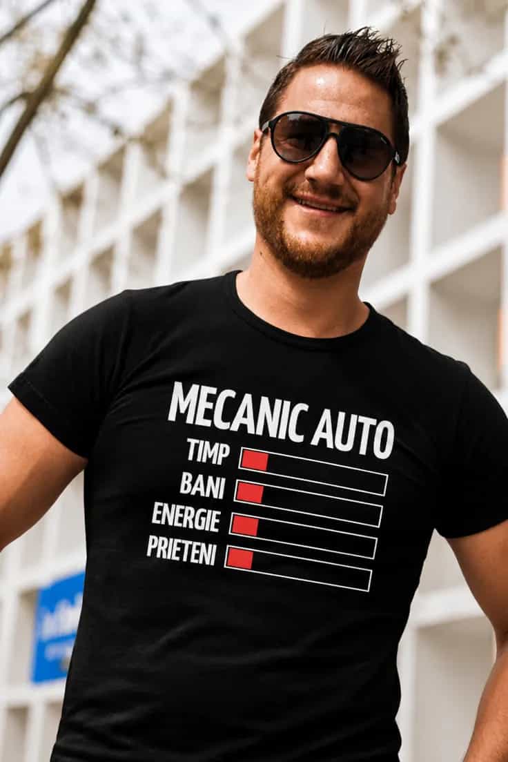 Tricou amuzant Energie mecanic auto - MECANIC AUTO