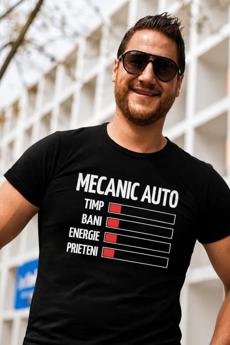 Tricou amuzant Energie mecanic auto - MECANIC AUTO