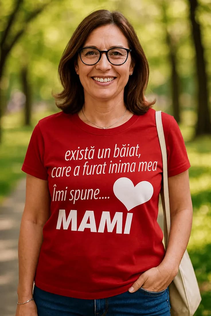 Tricou amuzant Există un băiat spune mami