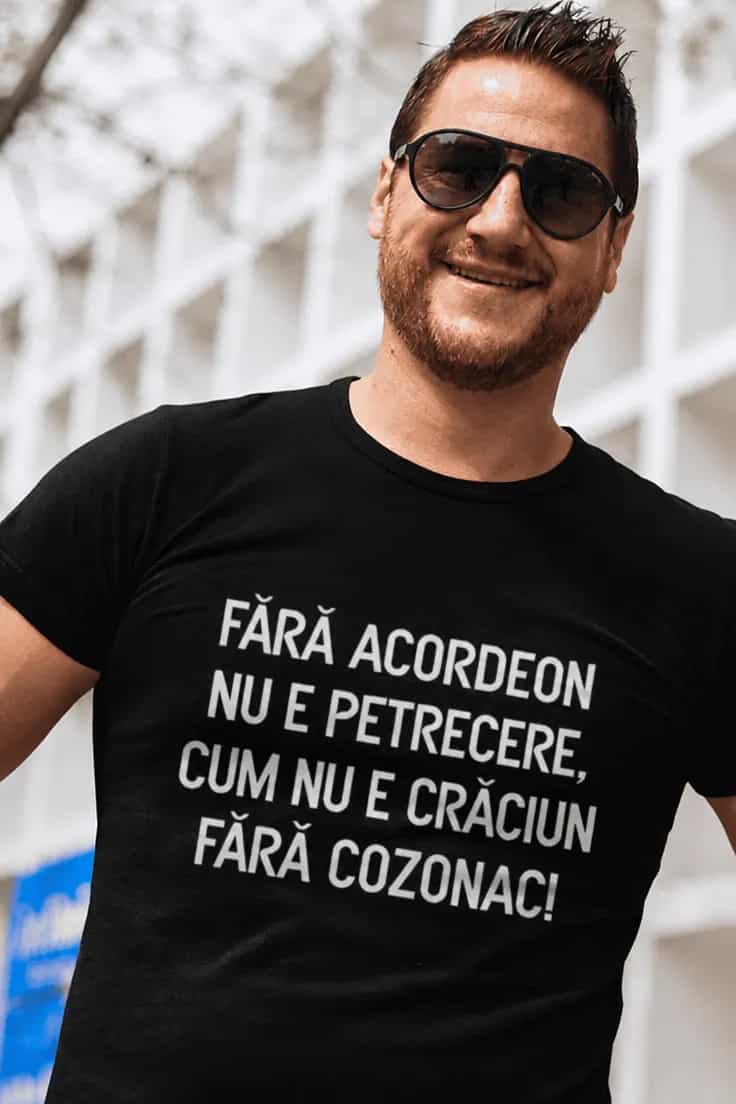 Tricou amuzant Fără acordeon nu e petrecere