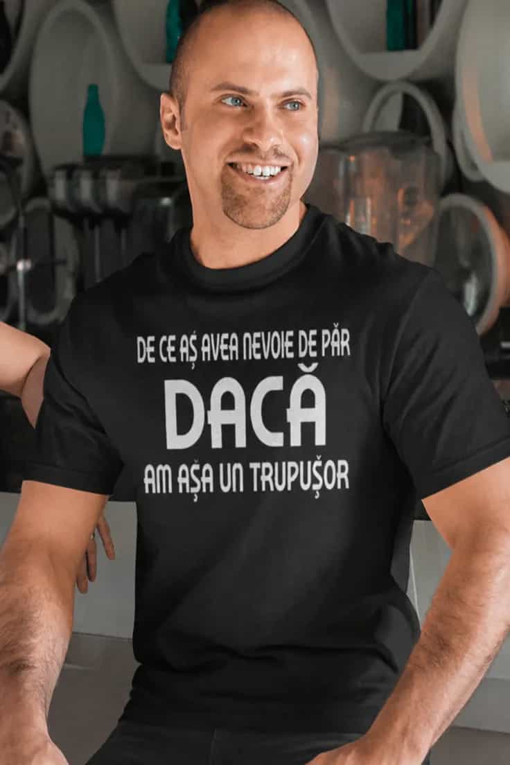 Tricou amuzant Fără păr cu trup perfect