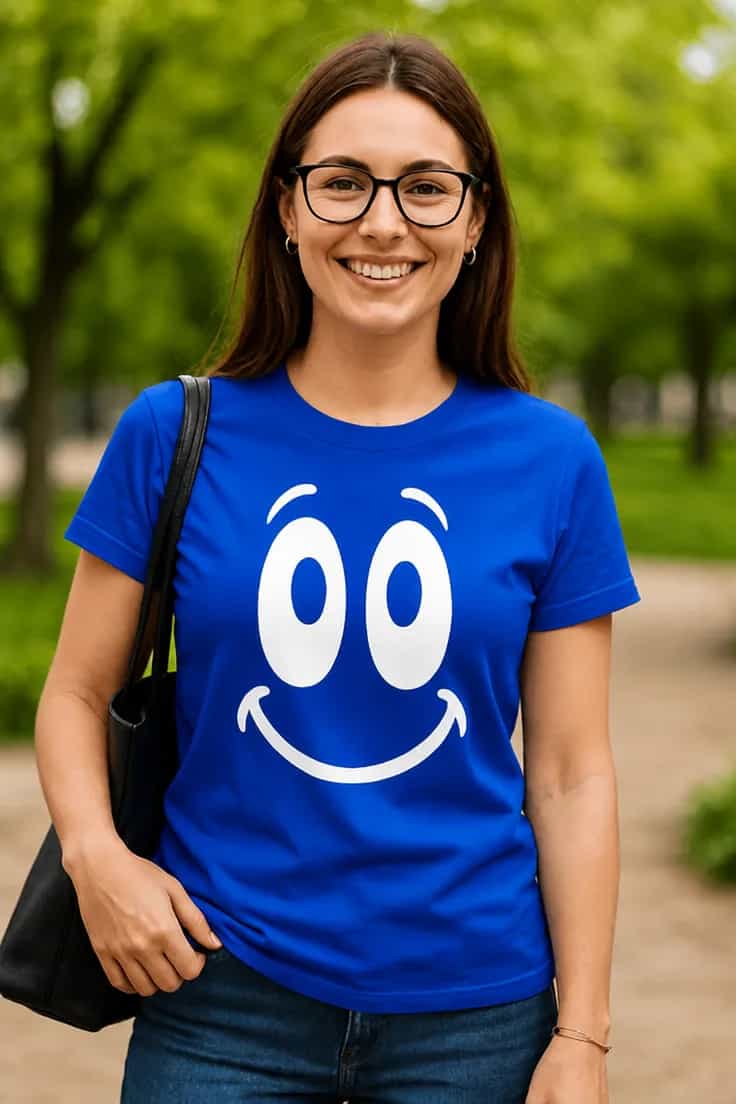 Tricou amuzant Față zâmbitoare