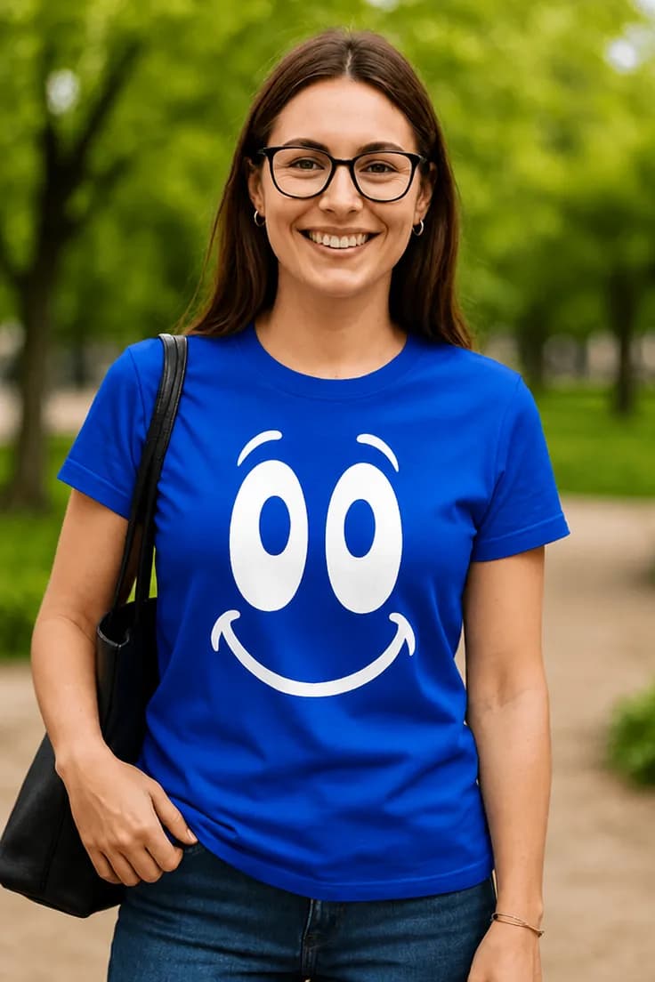 Tricou amuzant Față zâmbitoare