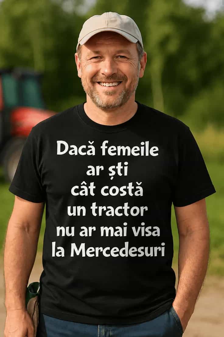Tricou amuzant Femeile și tractorul - Dacă femeile