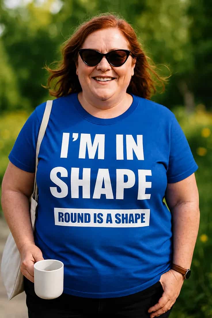 Tricou amuzant Formă rotundă amuzantă