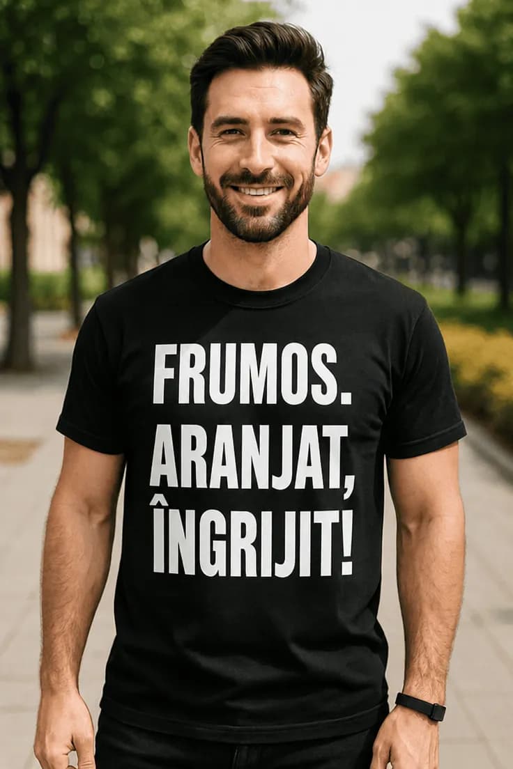 Tricou amuzant Frumos aranjat îngrijit