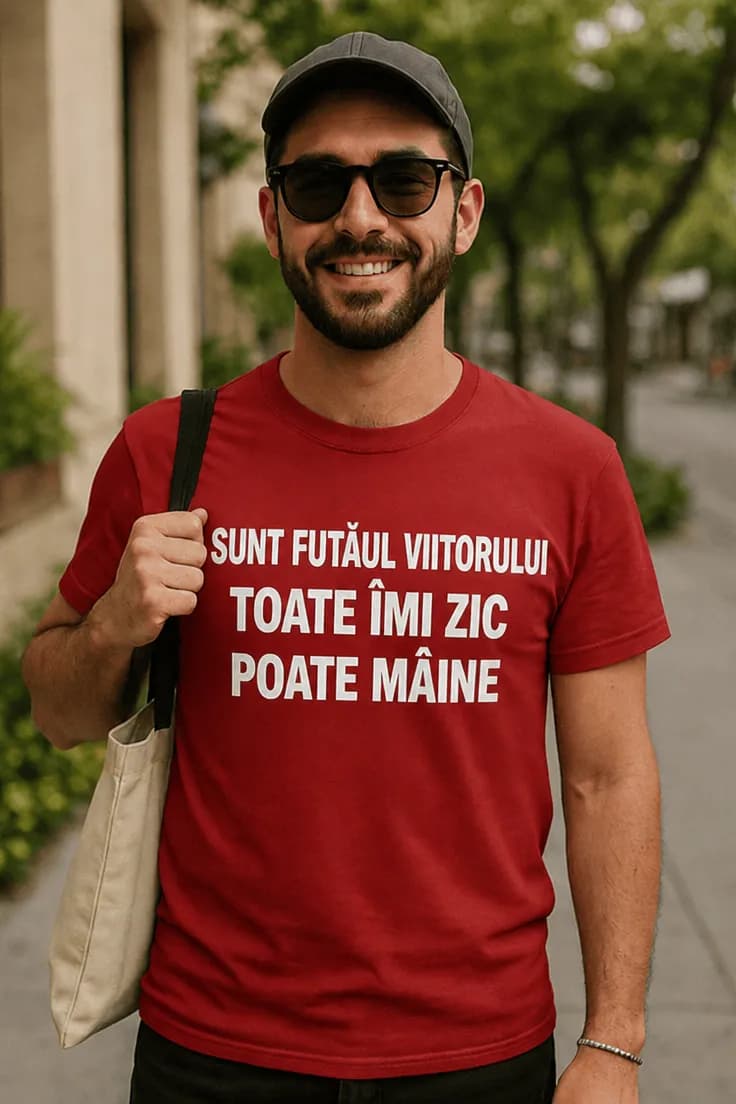 Tricou amuzant Futăul viitorului poate mâine