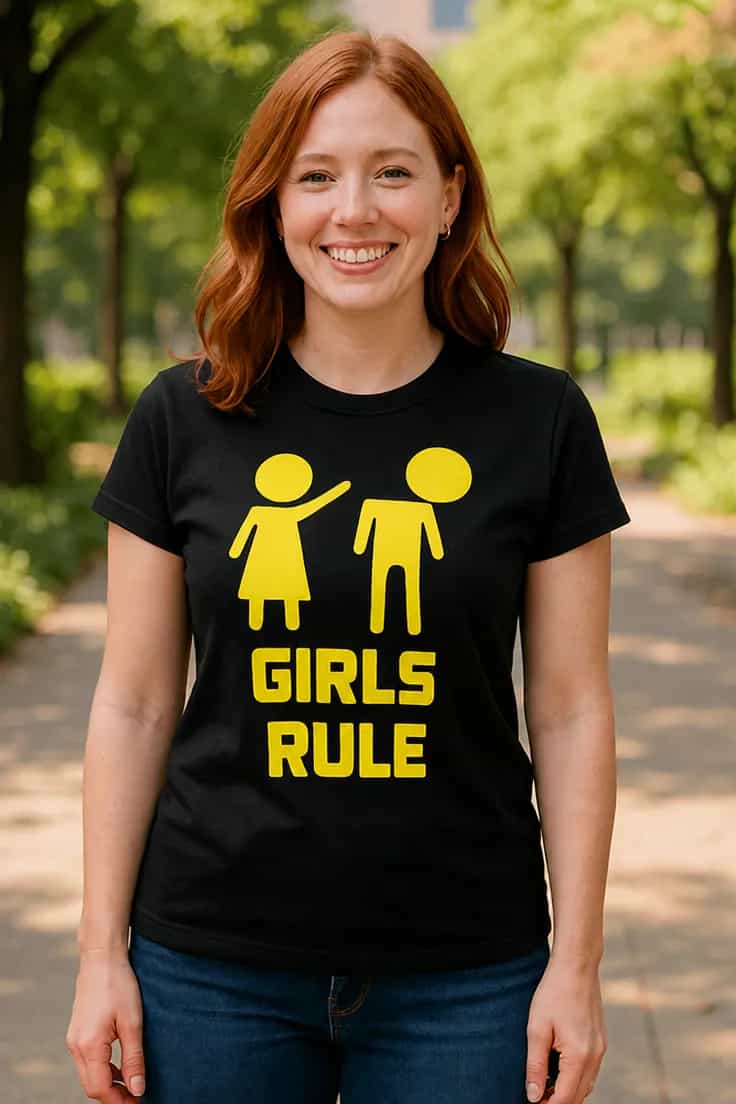 Tricou amuzant Girls rule – GIRLS RULE