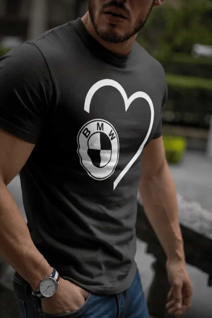 Tricou amuzant Iubesc cu marca mașinii la alegere