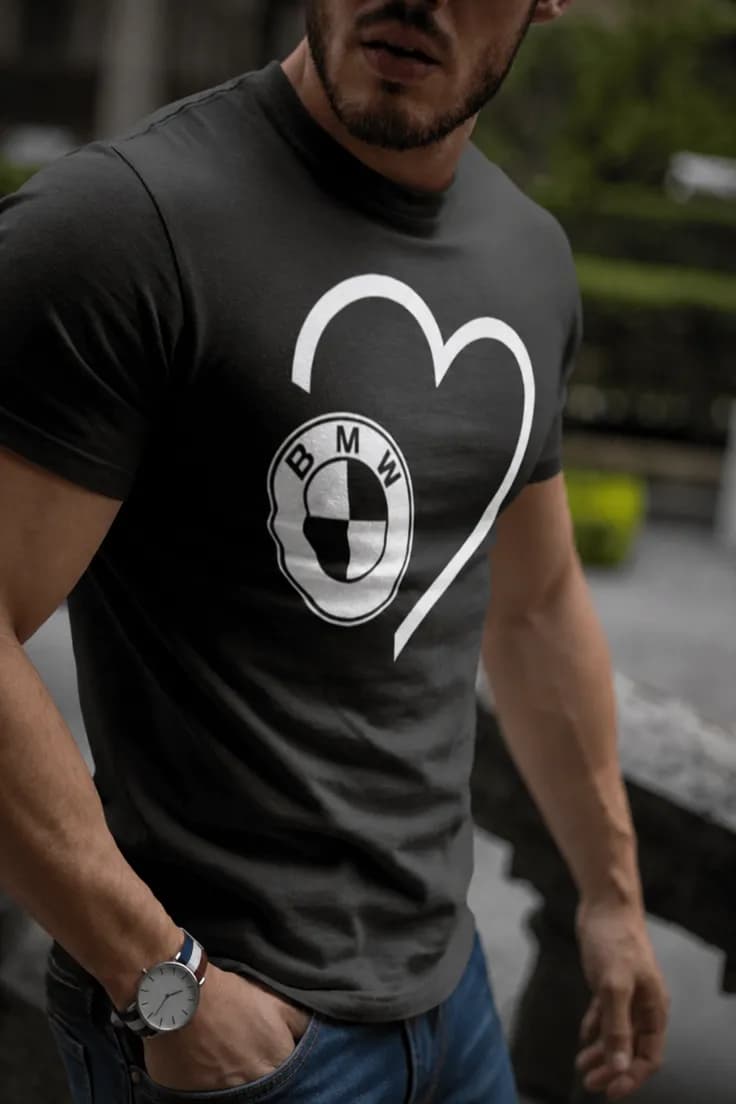 Tricou amuzant Iubesc cu marca mașinii la alegere