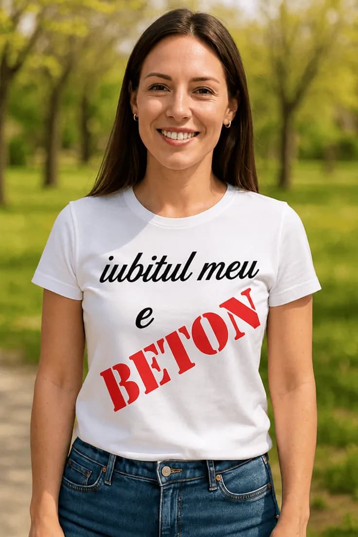 Tricou amuzant Iubitul meu e beton | iubitul meu