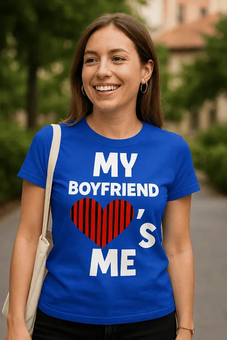Tricou amuzant Iubitul meu mă iubește - MY BOYFRIEND ME S