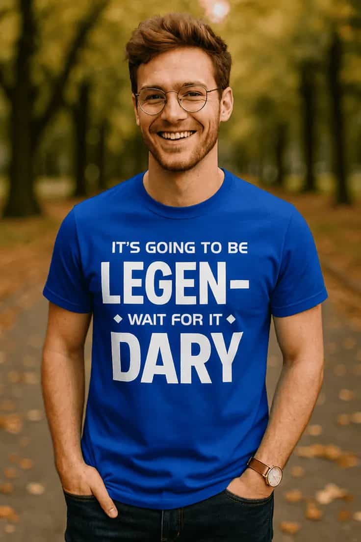 Tricou amuzant Legendar așteaptă momentul