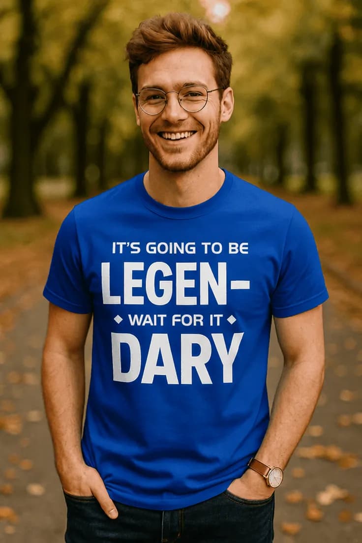 Tricou amuzant Legendar așteaptă momentul