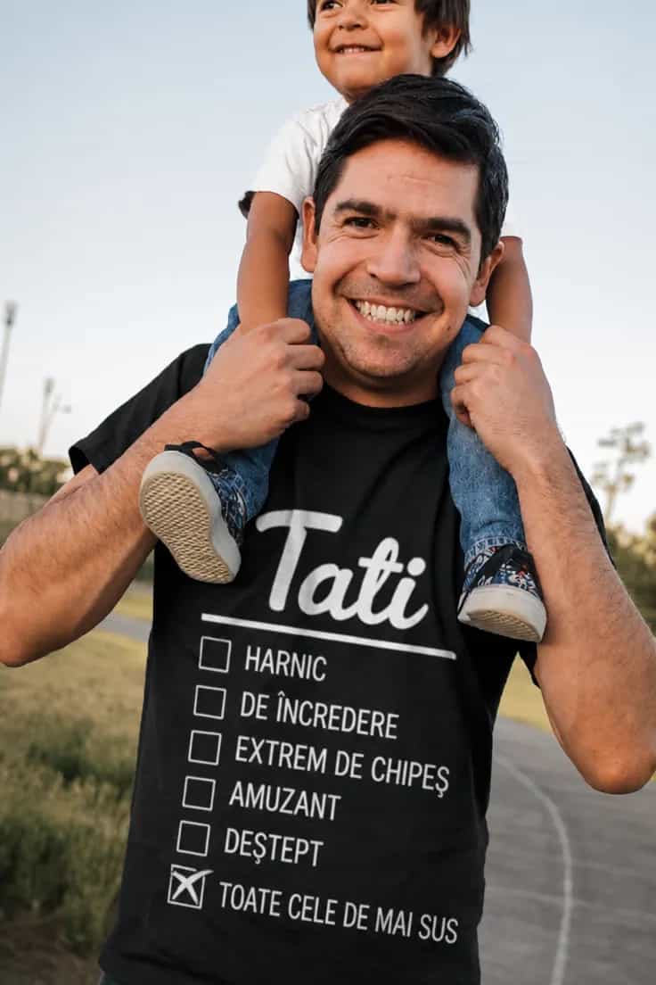 Tricou amuzant listă pentru tati - Tati HARNIC
