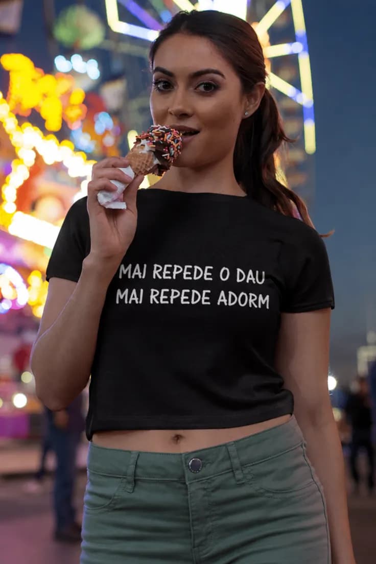 Tricou amuzant Mai repede adorm - MAI REPEDE O DAU