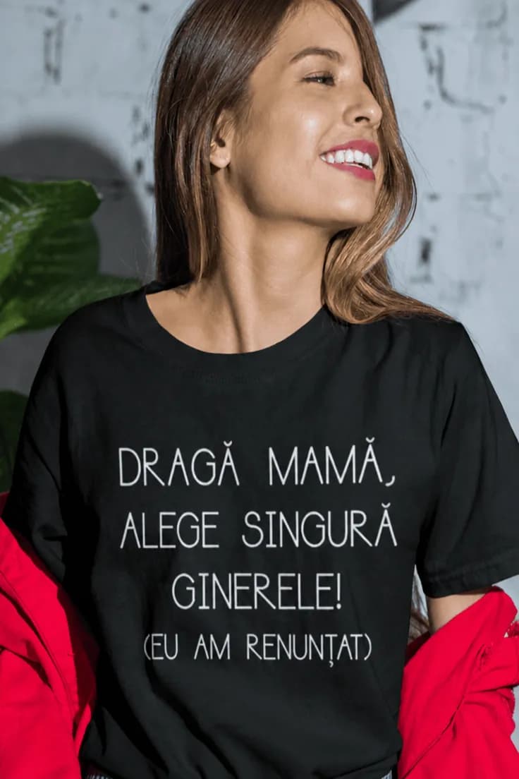 Tricou amuzant Mama alege ginerele singură