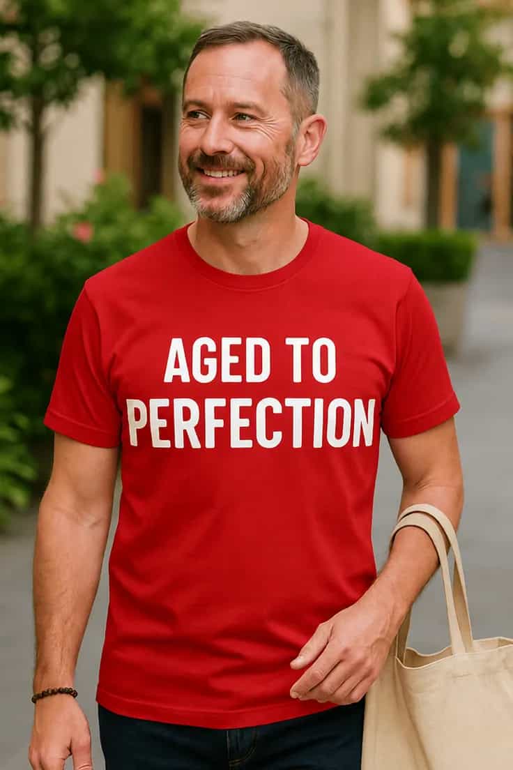 Tricou amuzant Îmbătrânit perfect AGED TO PERFECTION