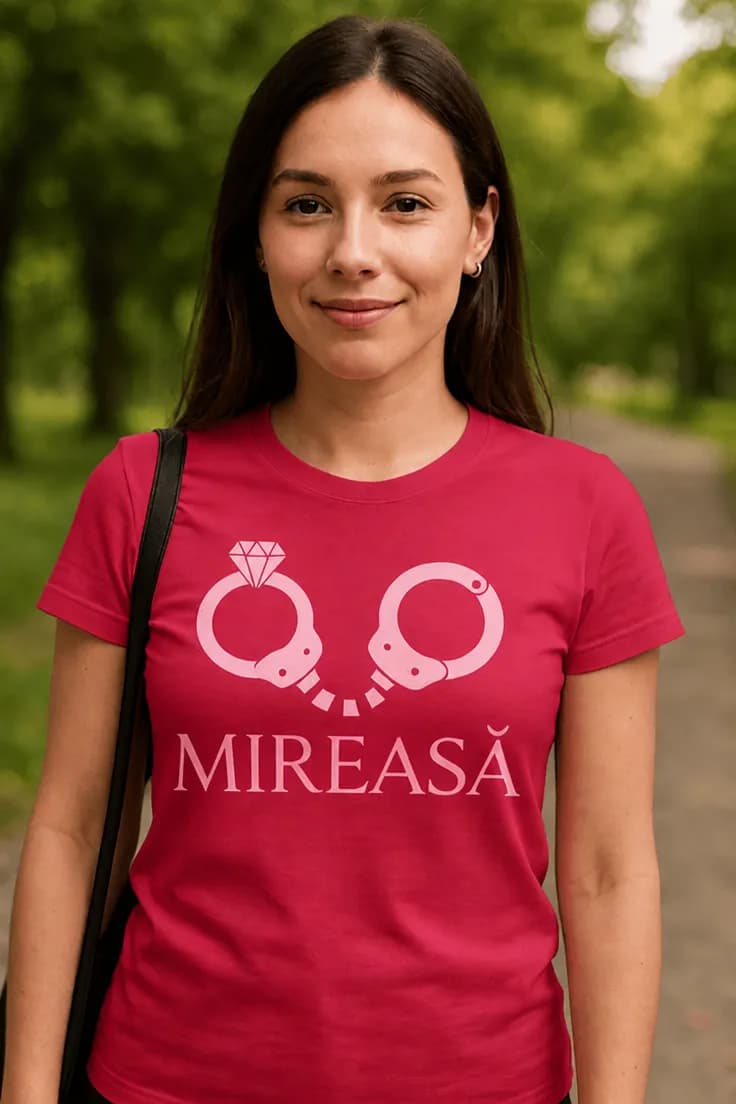 Tricou amuzant Mireasă cu vulpi - MIREASĂ