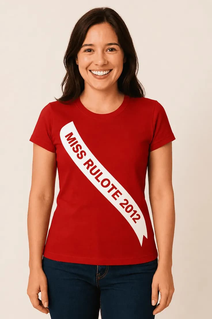 Tricou amuzant Miss rulote 2012 cu anul la alegere