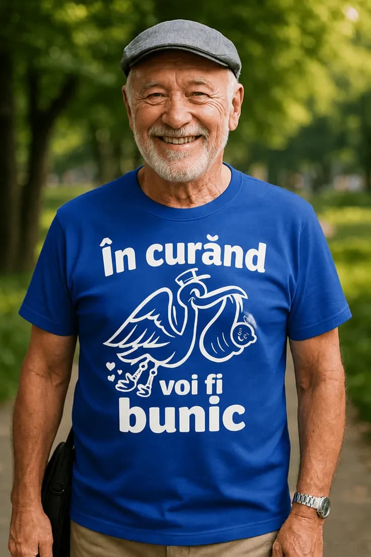 Tricou amuzant În curând voi fi bunic