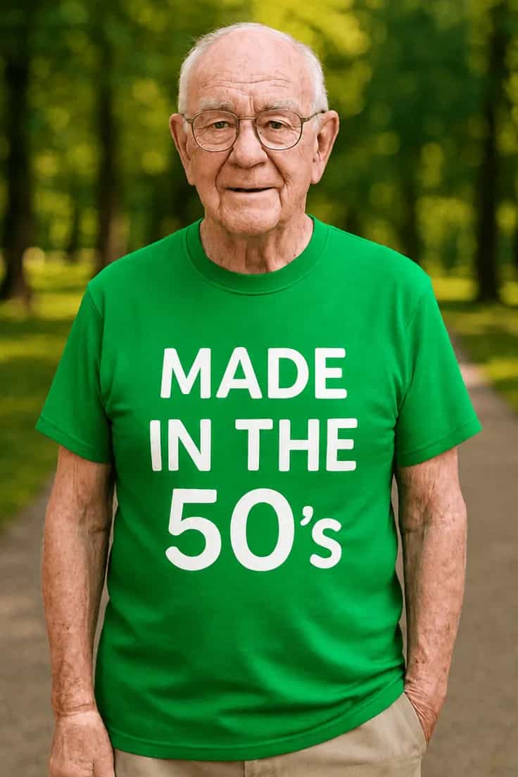 Tricou amuzant Născut în anii 50