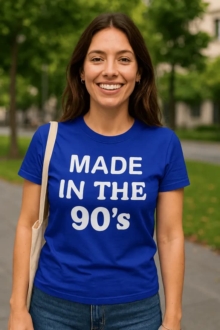 Tricou amuzant Născut în anii 90
