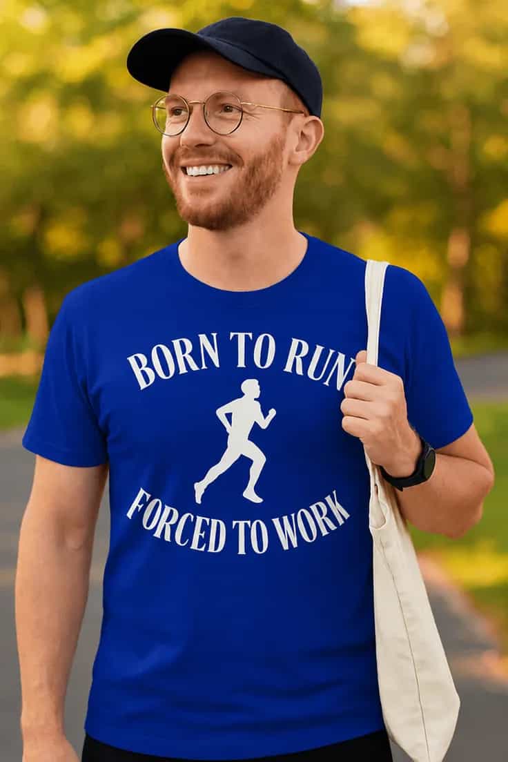 Tricou amuzant Născut pentru alergare | BORN TO RUN