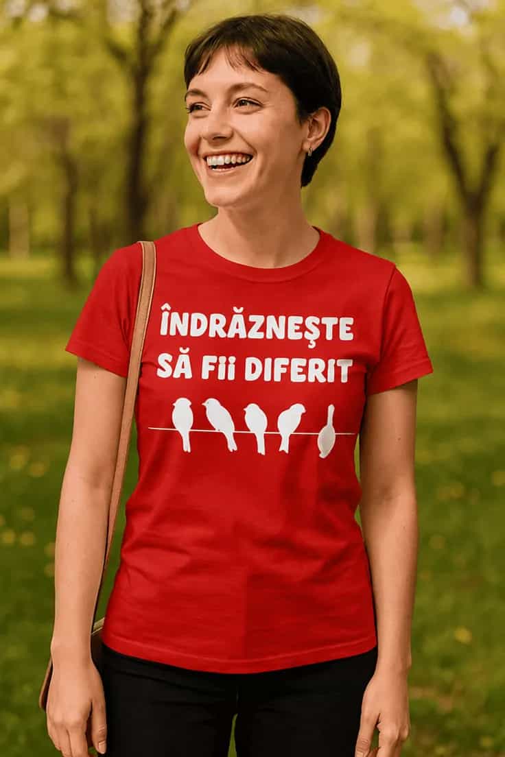 Tricou amuzant Îndrăznește să fii diferit