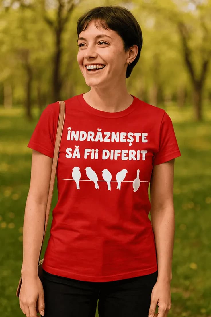 Tricou amuzant Îndrăznește să fii diferit