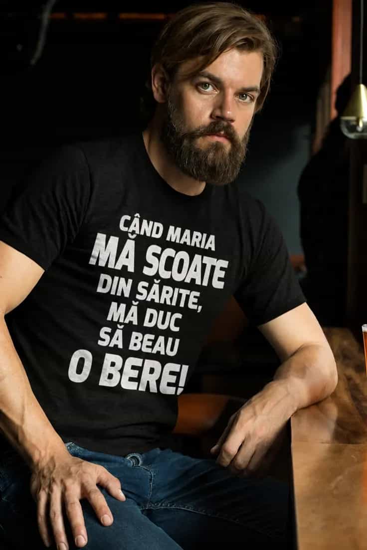 Tricou amuzant Nervi și bere cu nume personalizat