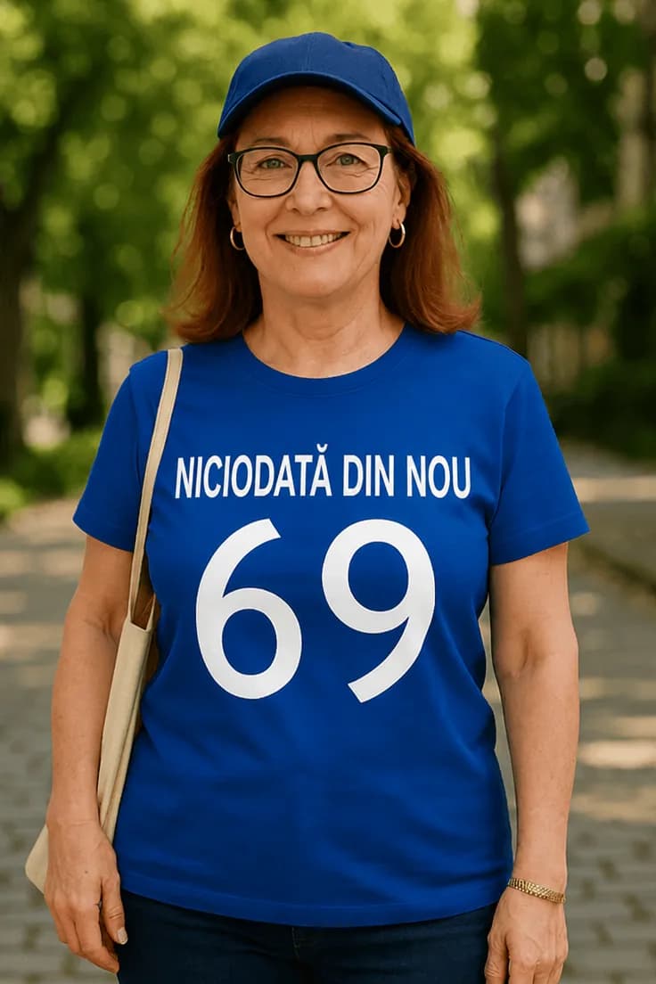 Tricou amuzant Niciodată din nou 69